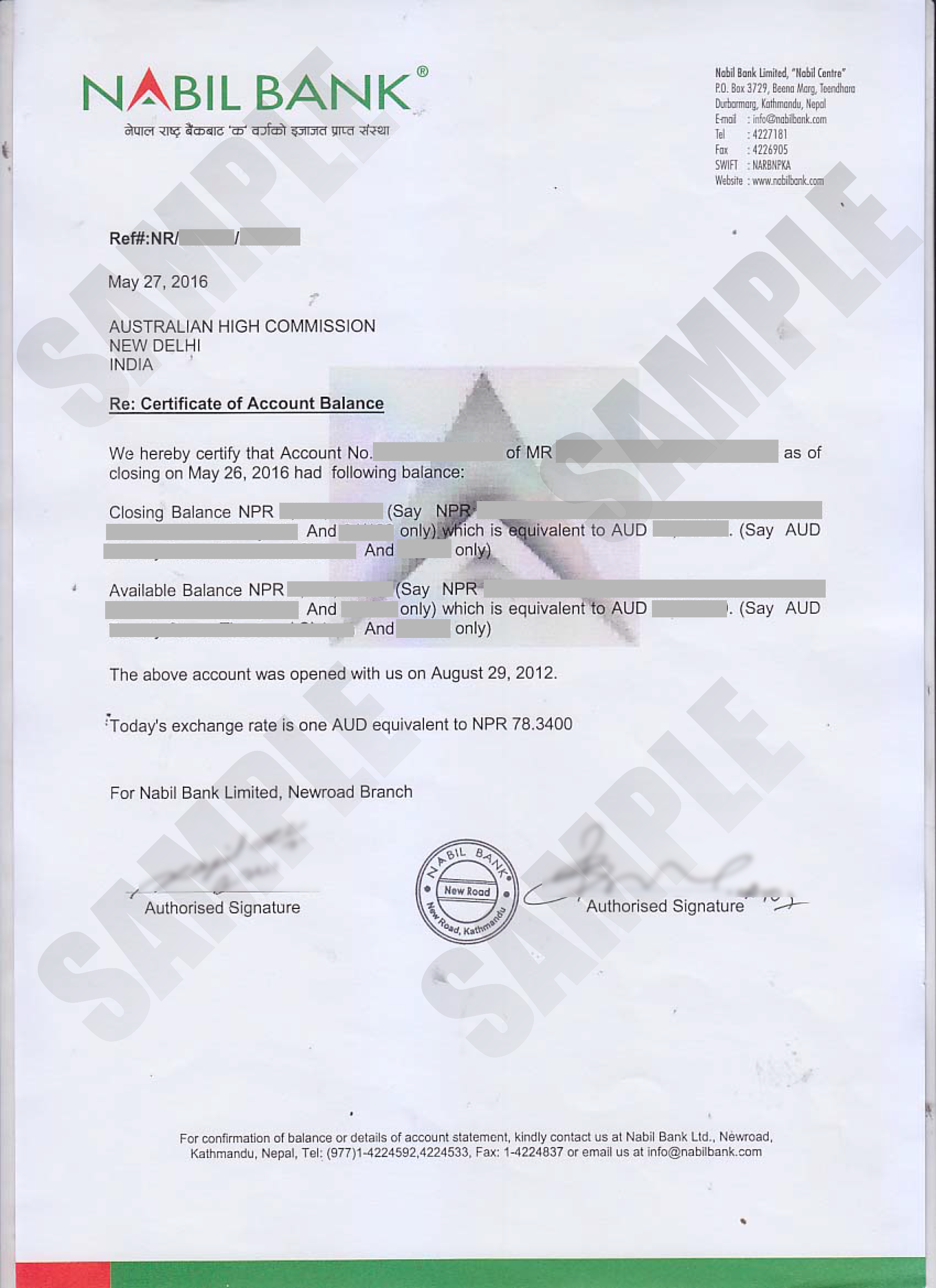 Accounts Certificate Of Confirmation Template