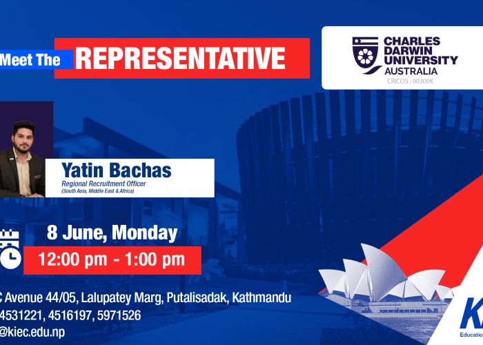 Promotional banner introducing Yatin Bachas, Regional Recruitment Officer, for Meet The Representative event.