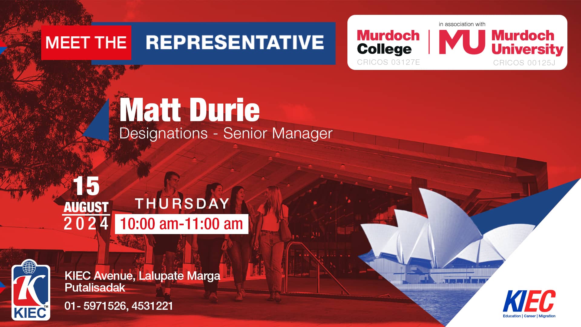 Red Murdock College Join information session with Murdoch College, Australia | KIEC