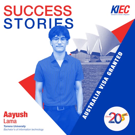 Student receiving visa for study in Australia from Nepal, a glimpse of success story from KIEC