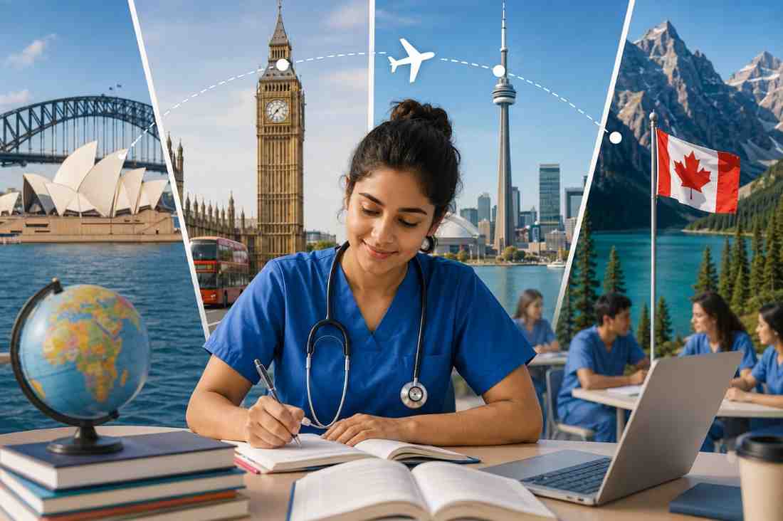 students study nursing abroad from nepal in countries like Australia, the UK, the USA, and Canada. and more.