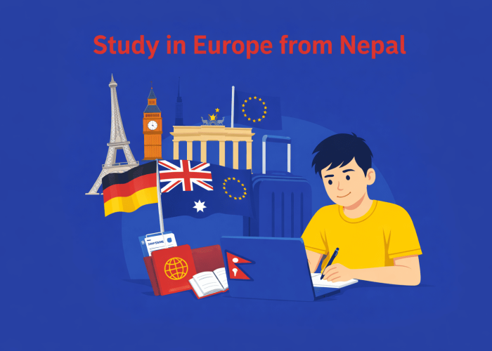 Know about the study in Europe from Nepal, explore study in germany, uk, netherlands, france, switzerland, etc.