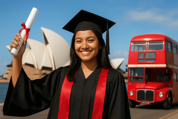 Nepalese student graduating after study abroad from Nepal with KIEC guidance