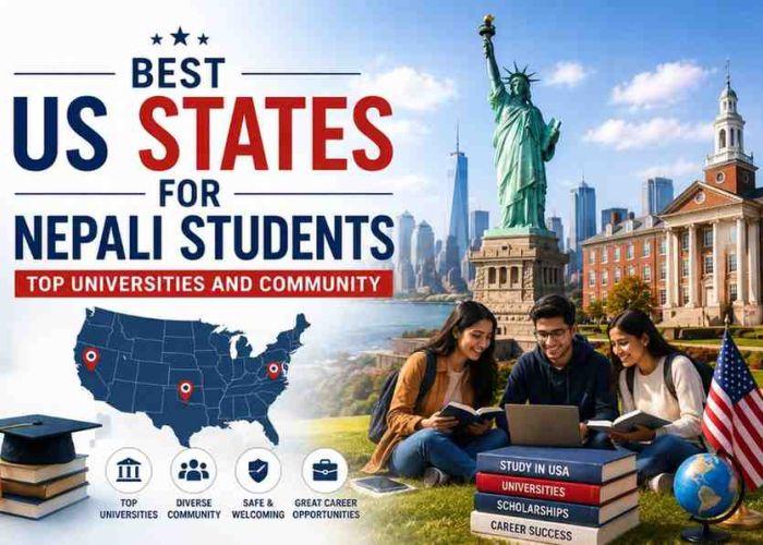 Best US states for Nepali students